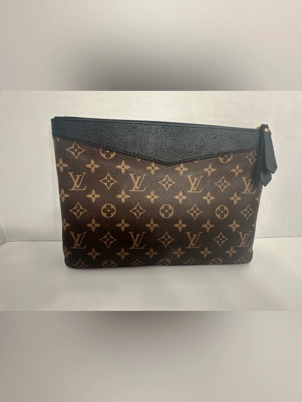 Louis Vuitton Monogram Canvas Cosmetic/Daily  Pouch with Black Trim